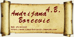 Andrijana Borčević vizit kartica